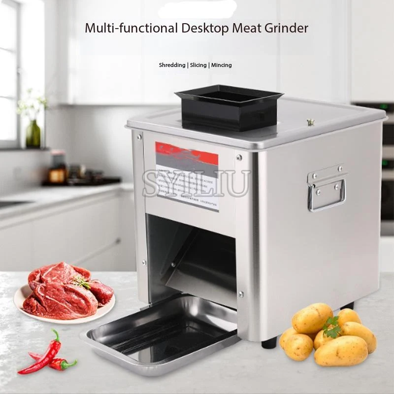 Multi-function Electric Fresh Meat Slicer Shredder Stainless Steel Heavy Duty Commercial Meat Processing Machine Brand New