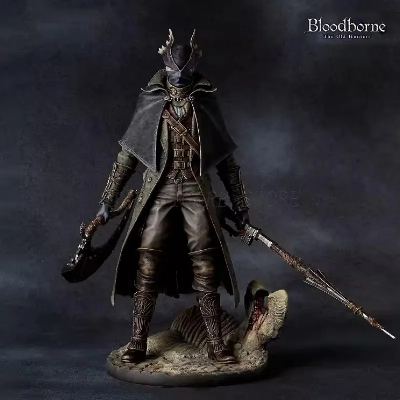 Game Bloodborne Action Figure The Old Hunters Henryk Statue Model Toy Hunter Desktop Ornaments 31cm PVC Collection Child\'s Gifts