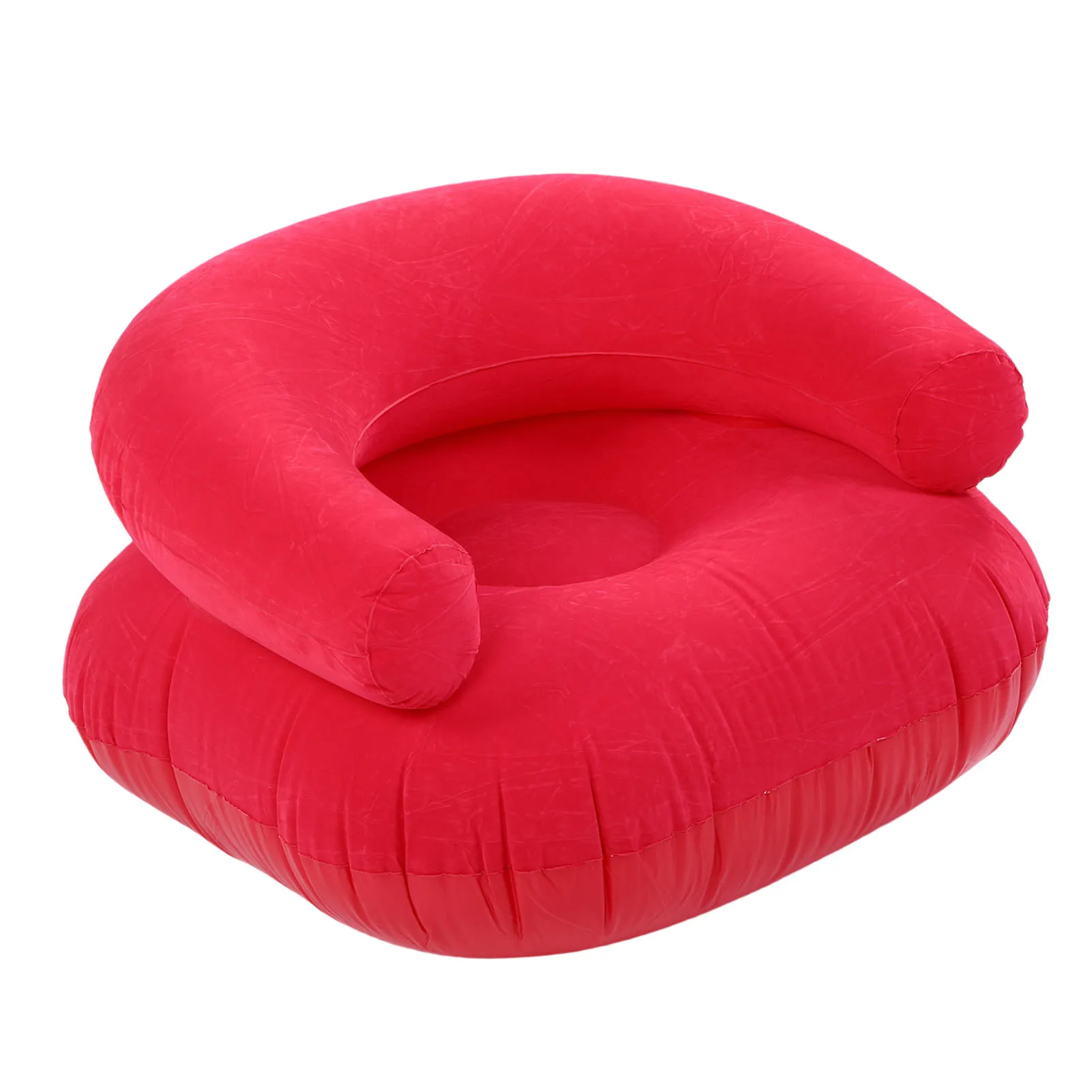 

Inflatable Lounge Chair Sofa for Adults Flocking PVC U Shaped Backrest Portable Couch for Living Room Bedroom Office Balcony Out