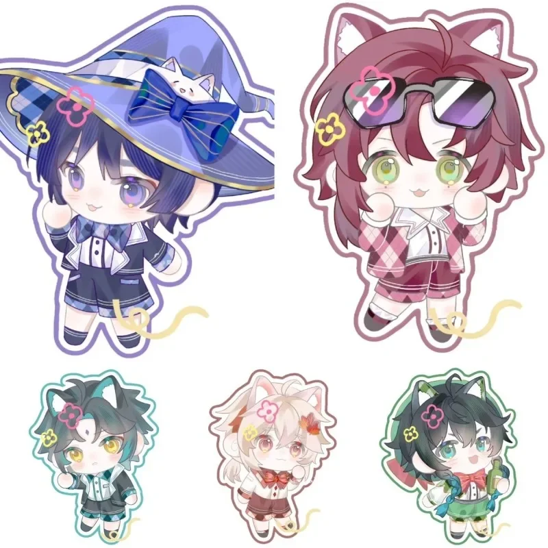 Game Genshin Impact Beast's Ears Wind Boy Student Acrylic Brooch Pin Cosplay Badge Jewelry Accessories For Clothes Backpack Gift