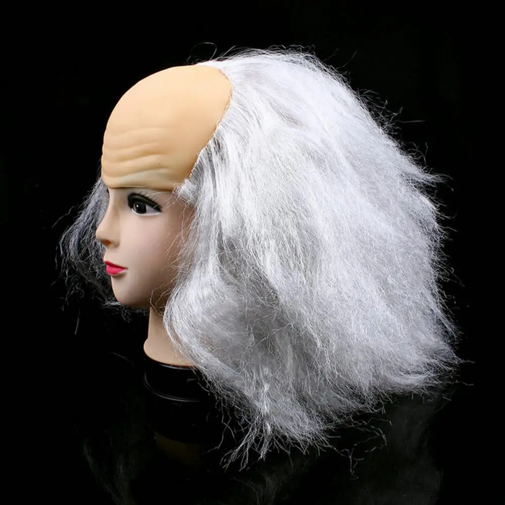 15*20cm Bald-Wig Fluffy Fashion Attractive Universal Reused Role-playing Props Latex Halloween Cosplay Bald-Wig For Masquerade