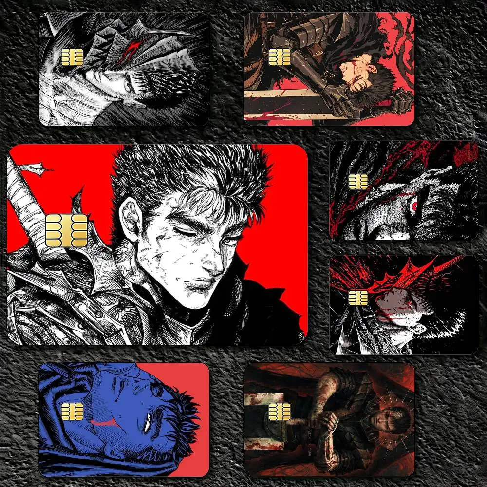

B-Berserk G-Guts Hot Anime Credit Card Skin Stickers For VISA Bank Bus Metro Access Card Protective Film Cover Sticker