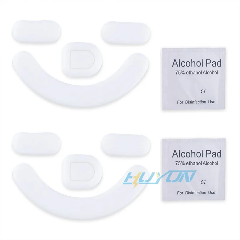 PP+ 2 Sets White Rounded Curved Edges Mouse Feet Skates for Razer Viper V2 Pro mouse
