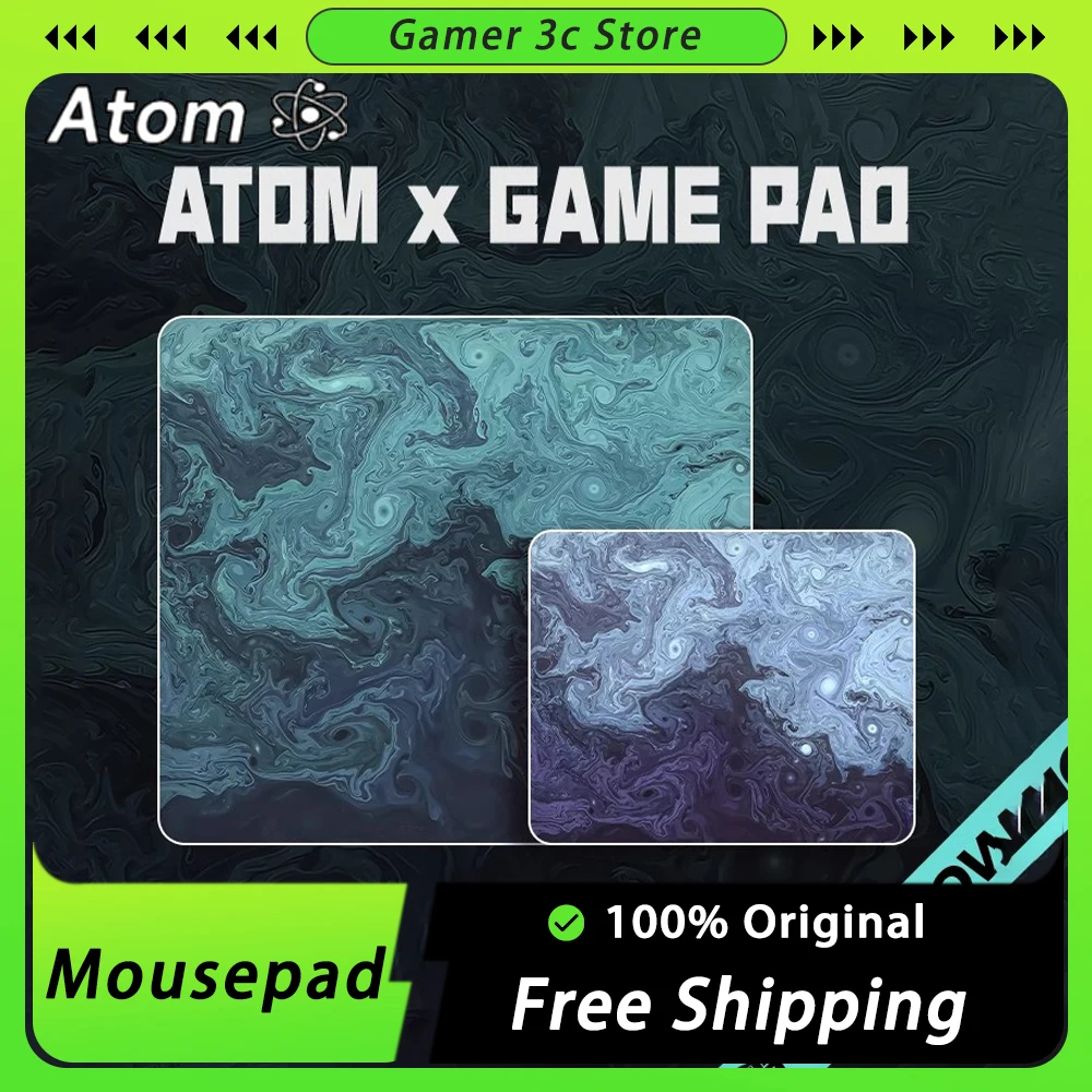 

Atom upgraded version mousepad resin Customize hard FPS mousepad 350x300mm450x400mm Pc Gaming mousepad Office E-sports Gamer kit