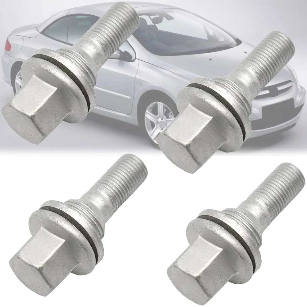 4Pcs 17mm Car Wheel Nuts Bolts Flat Seat for PEUGEOT 206 308 3008 207 CC SW 508 Citroen C5 C4L