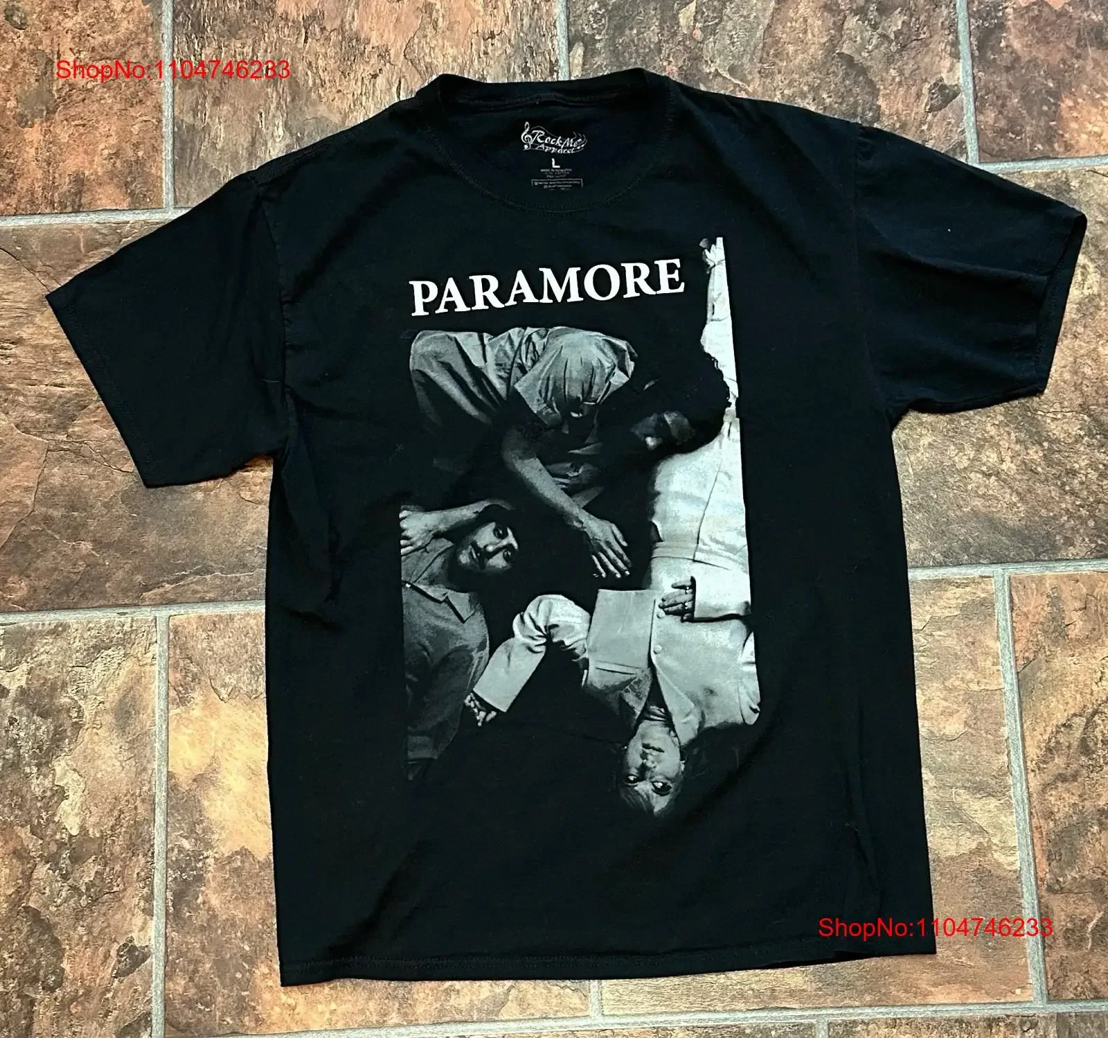 تي شيرت بارامور باند تي شيرت رجالي L Rock Me PortraiT تي شيرت إيمو بوب بانك هايلي عتيق مصمم ملابس أوم جرافيك ناعم #1