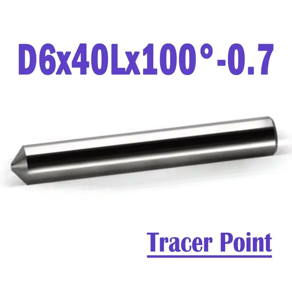 2 Pcs/lot D6x40Lx100°-0.7 Raize 55 Series High-speed Steel Tracer Point Key Machines Accerioes For 363/333L/339/369/368A&B