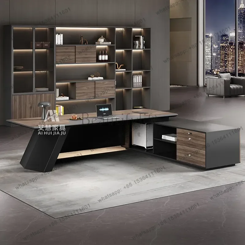 ld Design European Office Desk Wooden Study Modern Computer Decoration  Luxury Aesthetic Scrivania Trendy Furniture