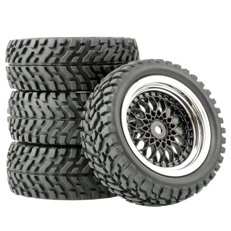 75mm Off Road Buggy Tires Wheel 12mm Hex Hubs Rubber for 1/14 1/16 1/10 RC Car Wltoys 144001 Scx10 Trxs Trx-4 Tamiya