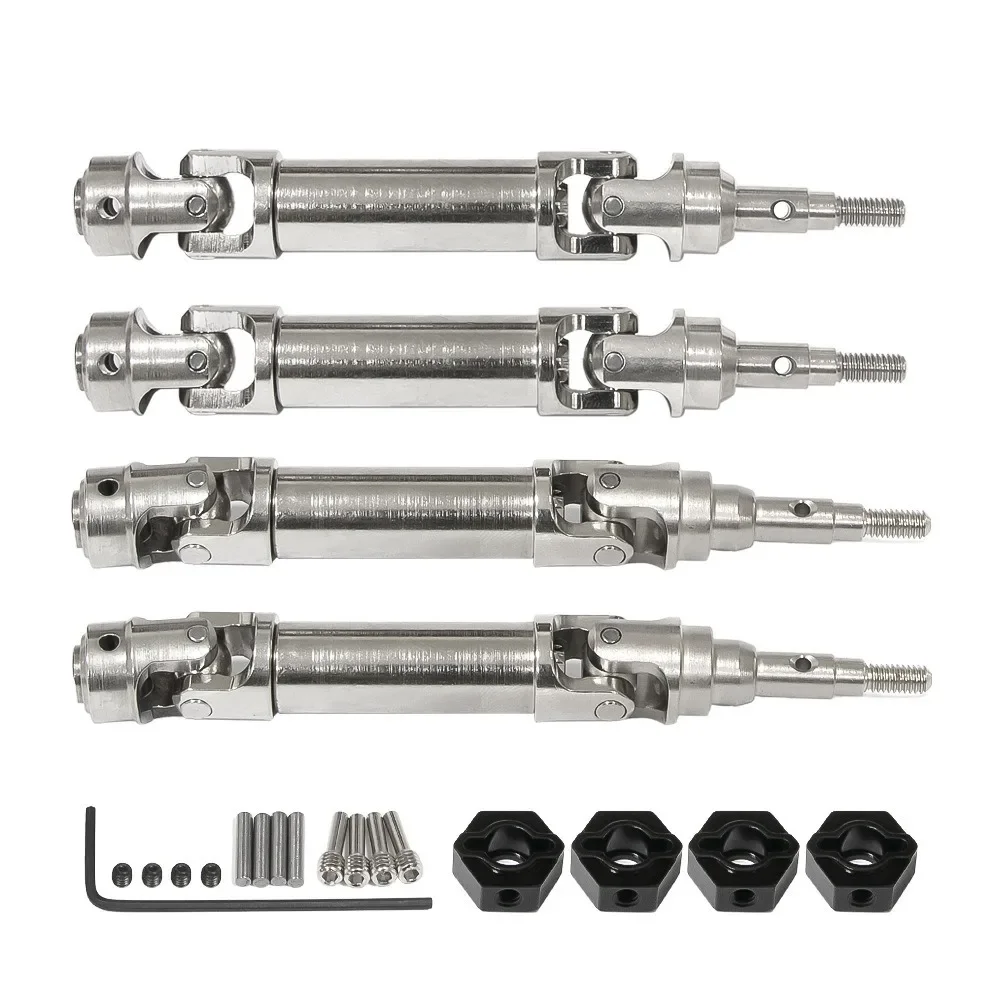 Wał przedni ze stali nierdzewnej i tylny wał napędowy do TRXS 1/10 Ford Fiesta ST Rally RC Car Upgrade Parts