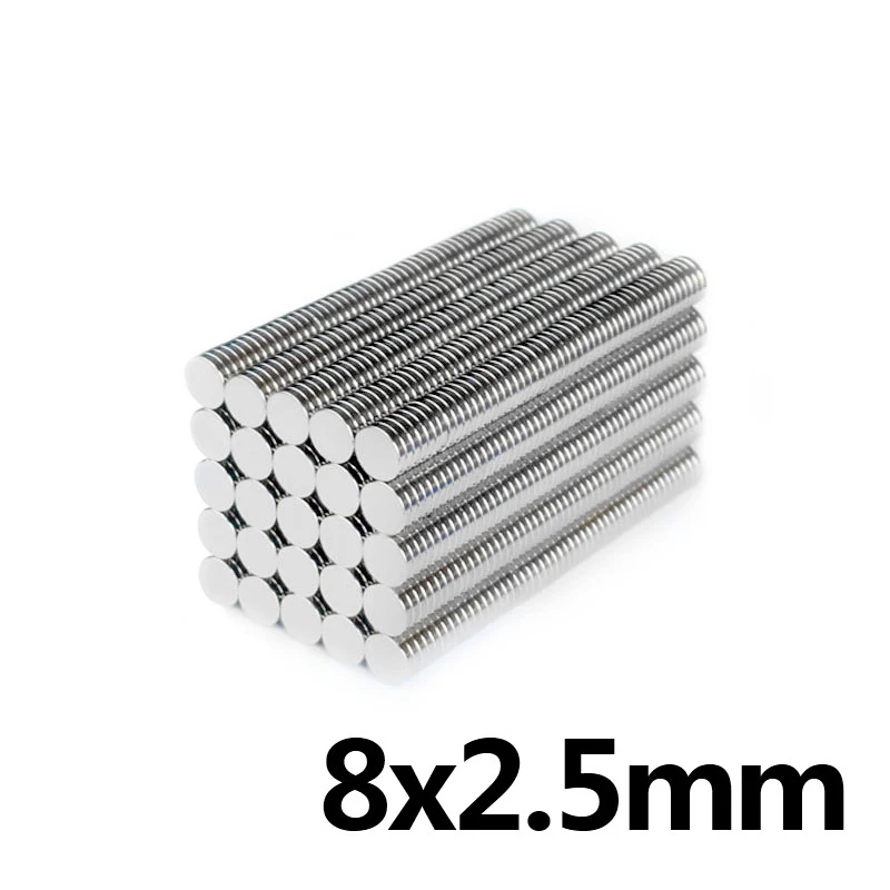 50pcs N35 Dia 8x2.5 mm hot round magnet Strong magnets Rare Earth Neodymium Magnet 8x2.5mm wholesale 8*2.5 mm