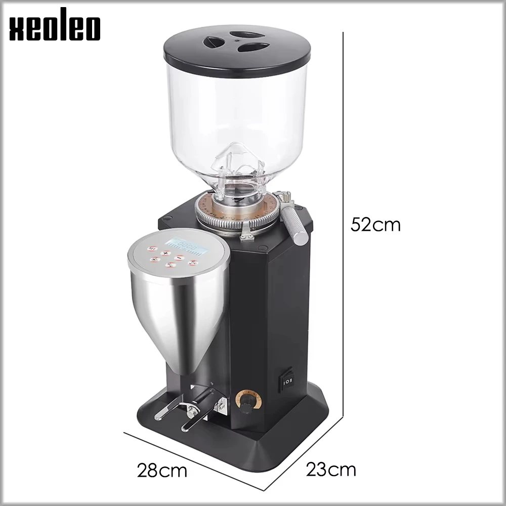 XEOLEO 200 w Espresso koffiemolen 1.5L Commerciële Koffiemolen Platte slijpsteen Elektrische Koffiemolen Vaste hoeveelheid
