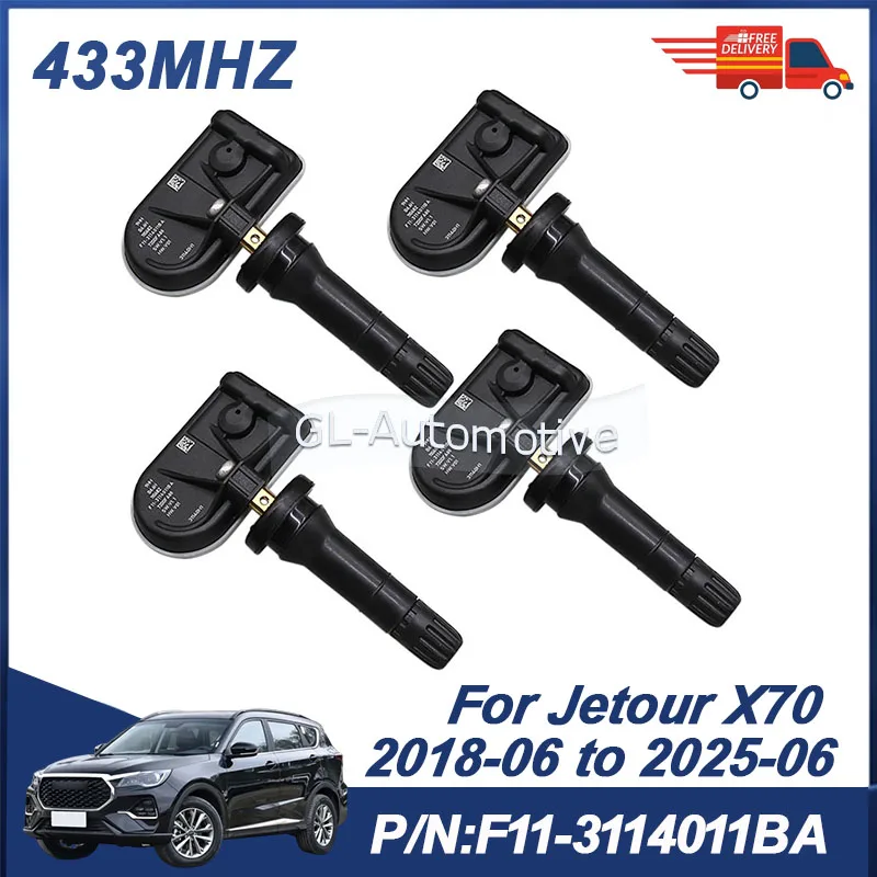 

1/4 шт. датчик давления в шинах TPMS датчик для Jetour X70 2018-2025 433 МГц F11-3114011BA