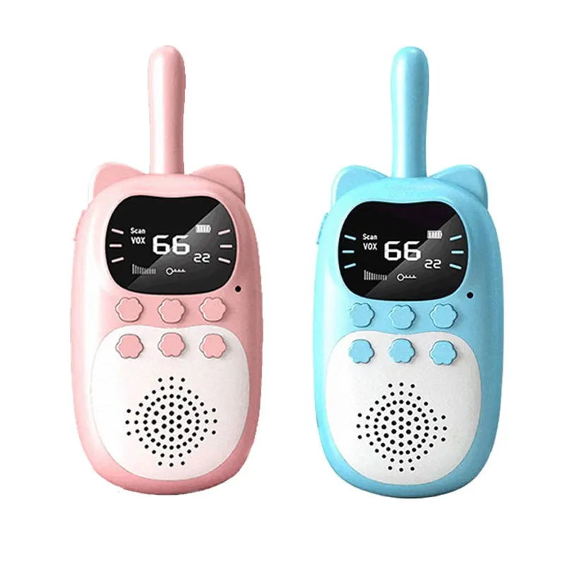 Walkie Talkie para niños, juguete inalámbrico para estudiantes, intercomunicador para exteriores para padres e hijos con batería de larga duración, regalo de comunicación clara