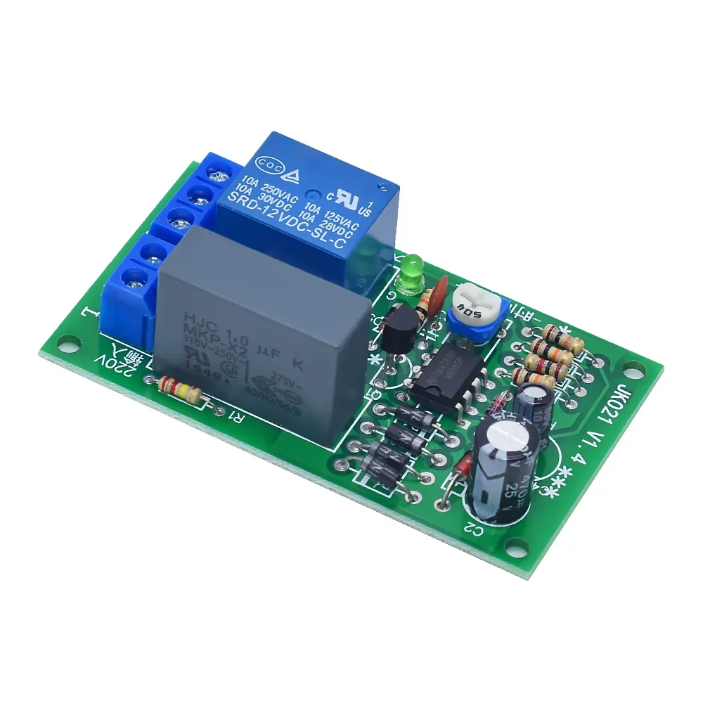 220V Delay relay board 5S timing/power-on delay disconnect module is suitable for stair light corridor switch NE555 scheme