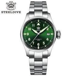 STEELDIVE SD1928 Luxury Mechanical Watch Sapphire Crystal NH35 Movt 200M Waterproof Onion Crown Swiss Luminous Dive Wristwatches