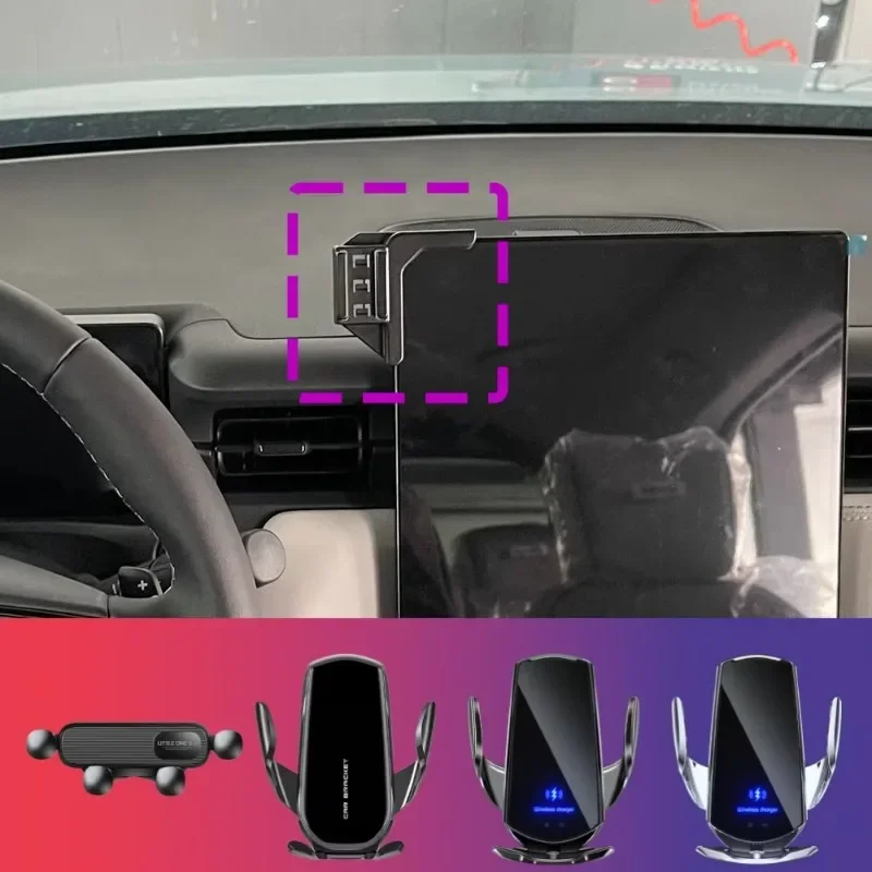 Car Phone Holder Base Special Mounts For Honda E:NS1 2022 2023 Fixed Bracket Base Wireless Charging Interior Accessories