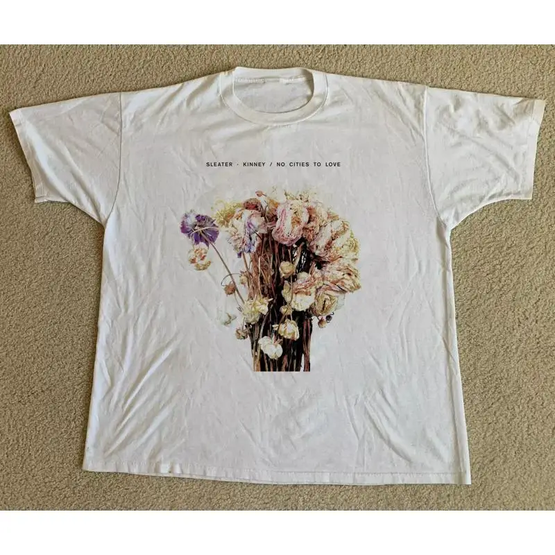 Sleater Kinney White T Shirt Cotton Full Size S 5XL