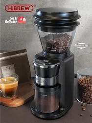 Macinacaffè elettrico automatico HiBREW con 31 marce per caffè espresso americano versare sopra lo stoccaggio visivo dei fagioli G3