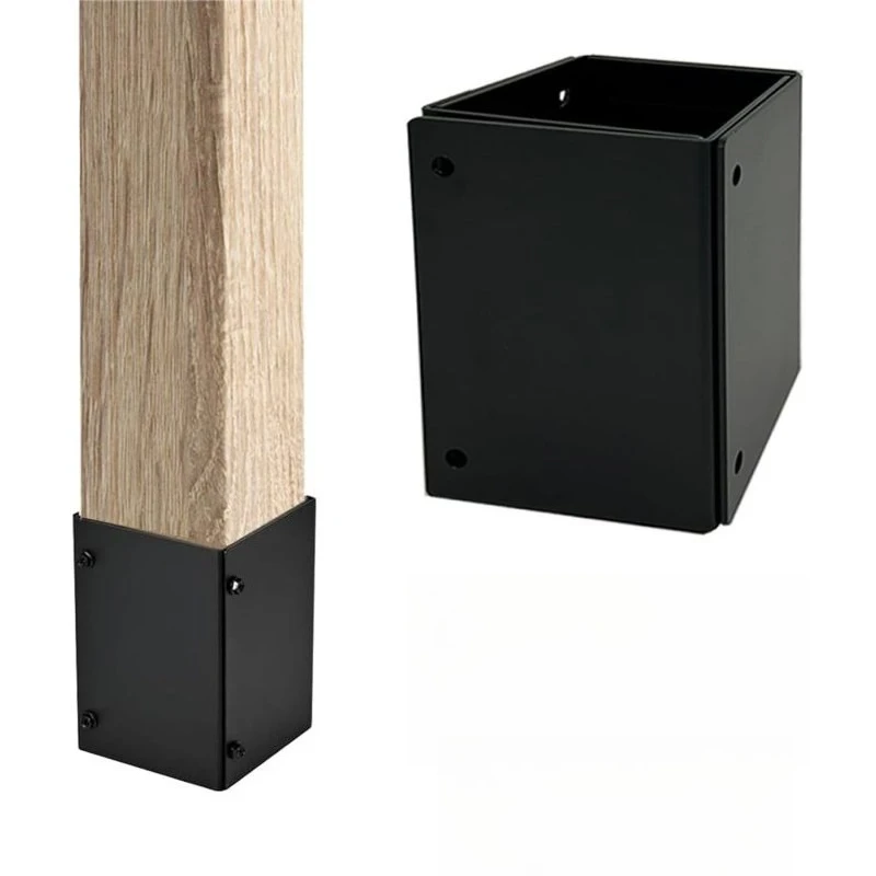 Protector de Base de Poste Ajustable de Alta Resistencia para Cercas de Patio, Porches y Buzones, de 3.3 a 6 Pulgadas