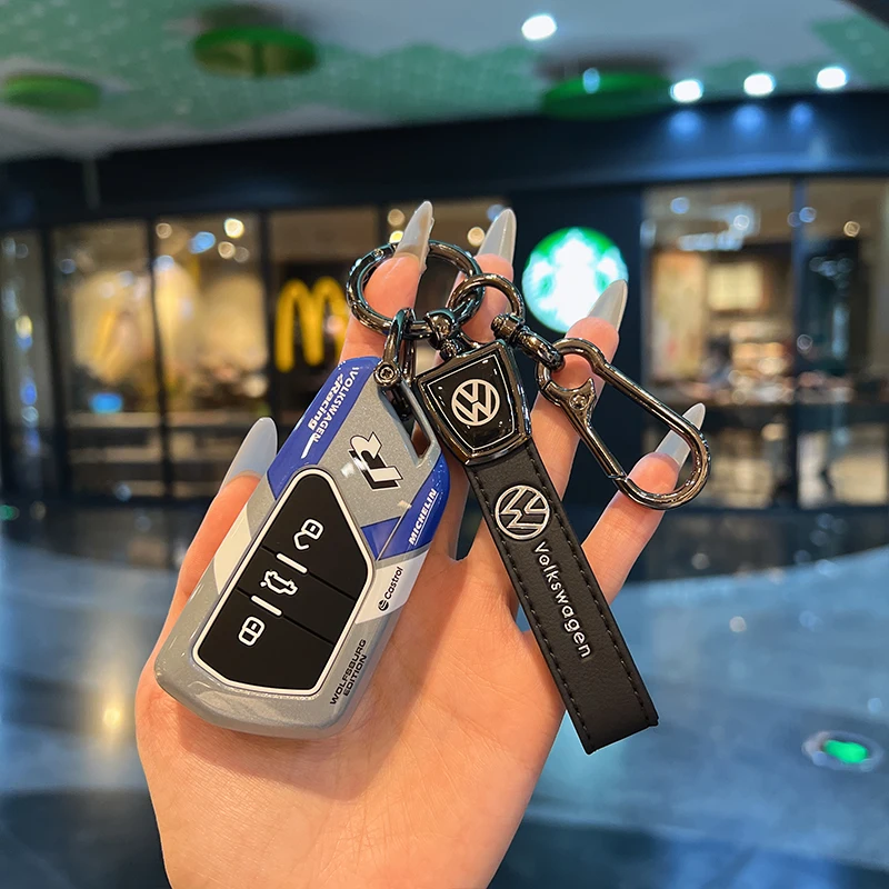حافظة مفاتيح السيارة المصنوعة من خليط معدني لسيارة VW Volkswagen Golf 7 8 Git MK8 ID.3 ID.4 Cupra Formentor Skoda Octavia A8 SEAT Leon MK4 2020 2021 #5