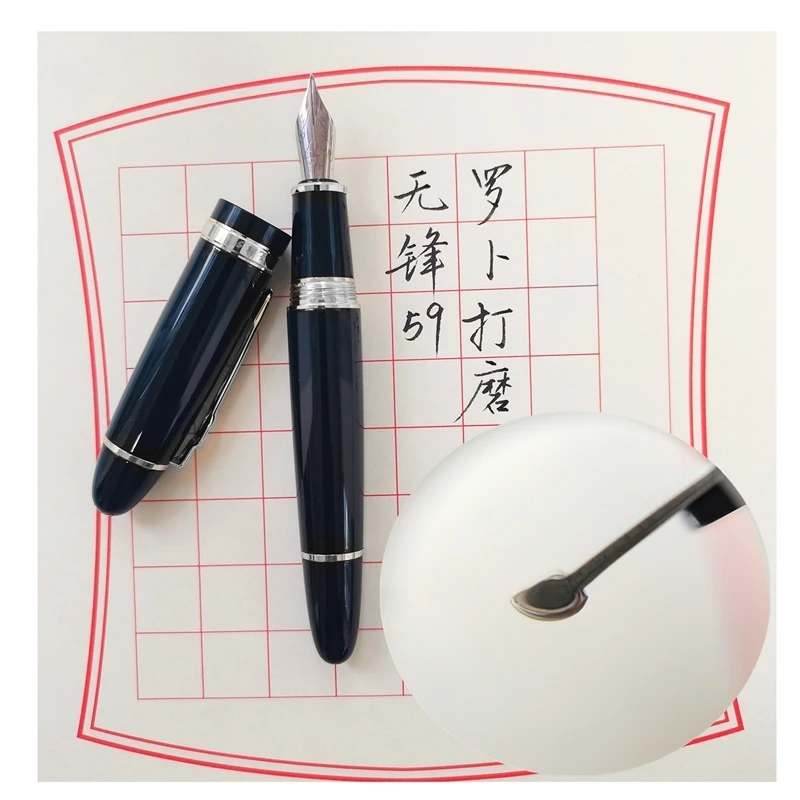 

Long Knife Hand Polishing Jinhao Fountain Pen Big Class Rotating Pen Cap B 1.0mm Practice Writing Competition Pen Stationery