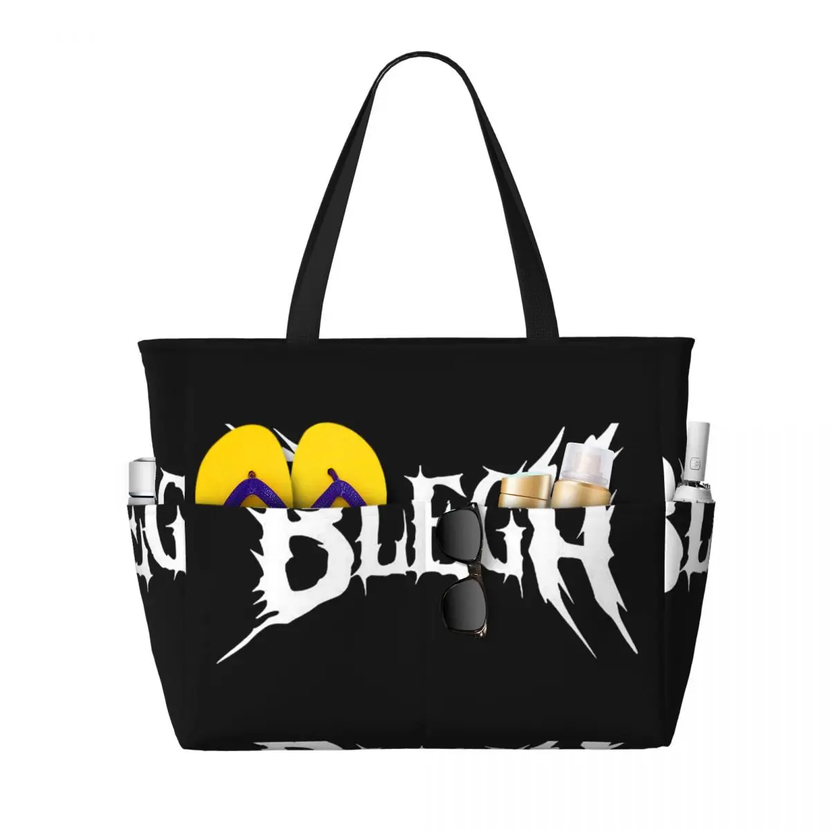 

Blegh Heavy Metal Metalcore Deathcore Beach Tote Bag Sport Gym Yoga Duffle Large Tote Bag Women Travel Bag Fitness bag