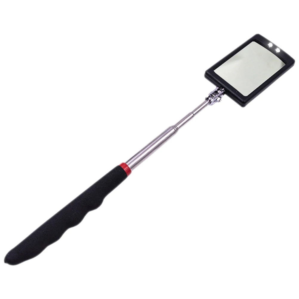 

Telescoping Led Inspection Mirror Mechanic Mirror For Vehicle Swivel Dual Ball Joint Lighted Retractable Stainless Steel Tool