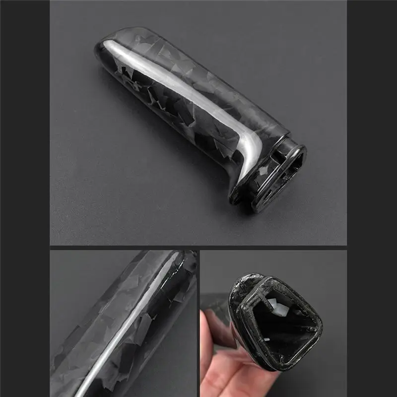 Fits for Carbon Fiber Handbrake Grips Cover Trim for 1 2 3 4 Series E46 E90 E92 E60 E39 F30 F34 F10 F20 view 4