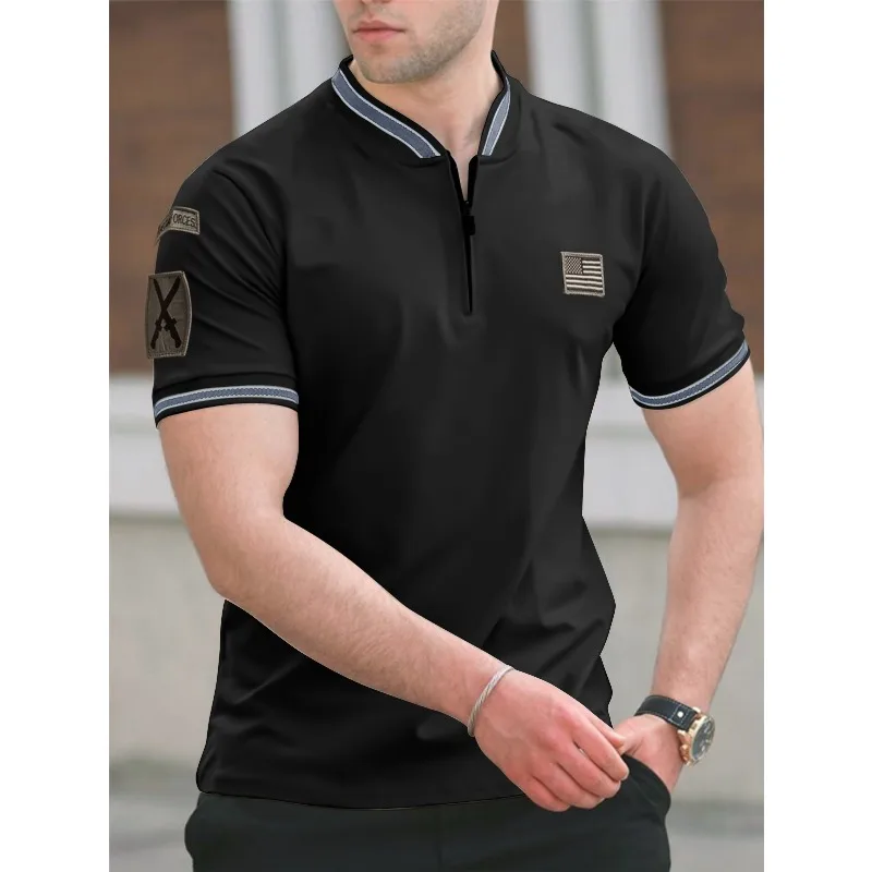 2024 Summer New Men\'s Casual Polo Shirt Short Sleeved High Quality T-shirts Oversized T Shirt