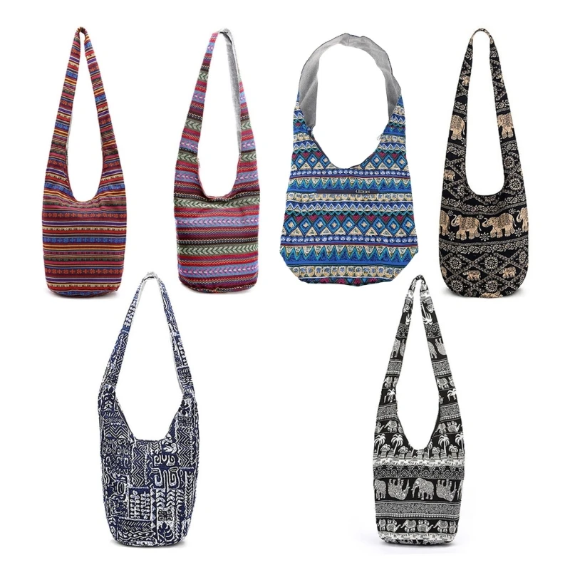 Women Hippie Shoulder Bags Fringe Large Purses Ethnic Tote Handbag Travel Bag