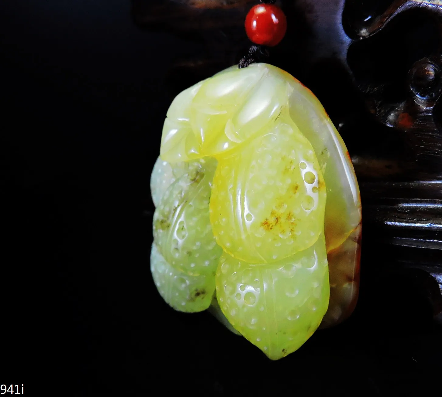 

Jade Jewelry Natural Jade Pendant Necklace Hand-Carved peanut Jadeite Necklace Pendant Gift No Treatment 941i