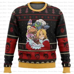 Fullmetal Alchemist Holidays Ugly Christmas Sweater 2024 New Fashion Men Pullover Tops Cartoon Anime Women Hoodie Sweatshirt