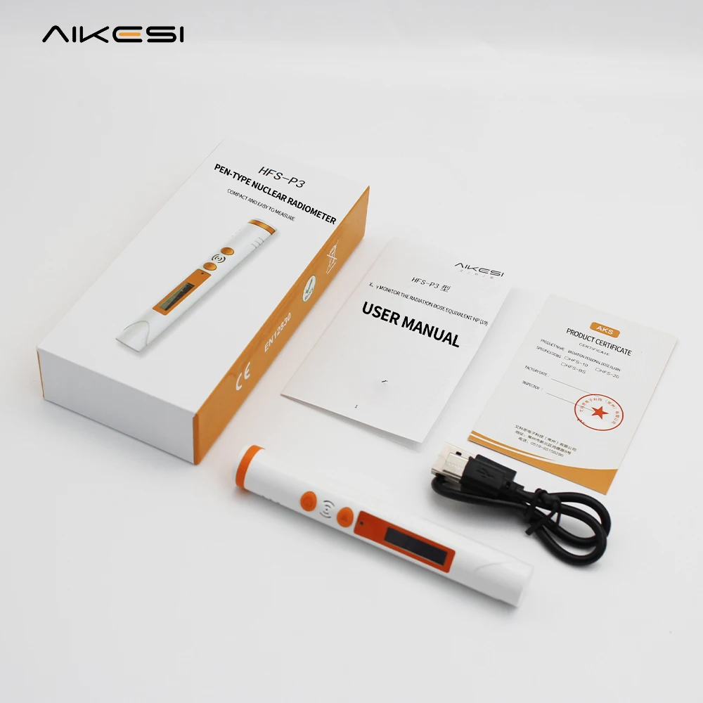 AIKESI HFS-P3 Pen-Type Digital Display Nuclear Radiation Detection Industrial Nuclear Contamination Personal Alarm Instrument