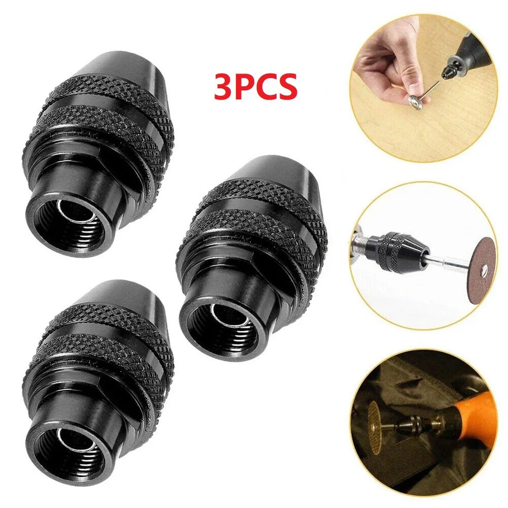 3pcs 4486 Multi 0.8-3.2mm Keyless Drill Chuck Rotary Tool For 3000 4000 7700 8200 Electric Grinder Rotary Tools Accessories