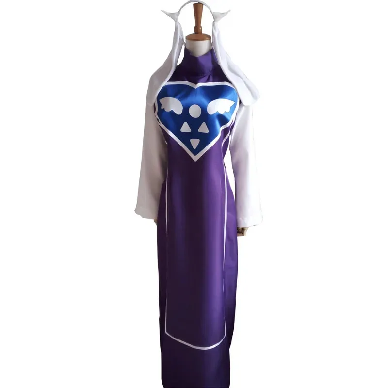Костюм для косплея аниме Undertale Toriel 2025 фиолетового цвета Костюм для косплея аниме Undertale Toriel 2025 фиолетового цвета