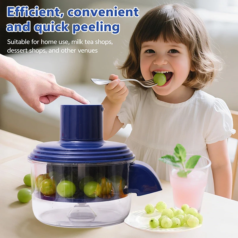 آلة تقشير أوتوماتيكية كهربائية: للعنب والثوم والطماطم الكرزية - أداة إزالة الجلد متعددة الفاكهة