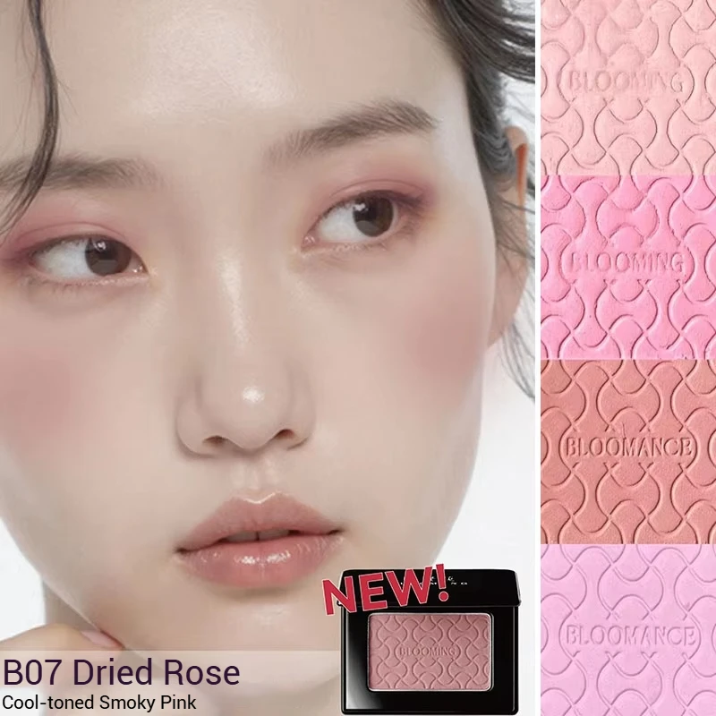 Blush Powder Single Color Matte Satin Fine Flash Silky Velvet Natural Cheek Tint Brighten Longlasting Face Makeup