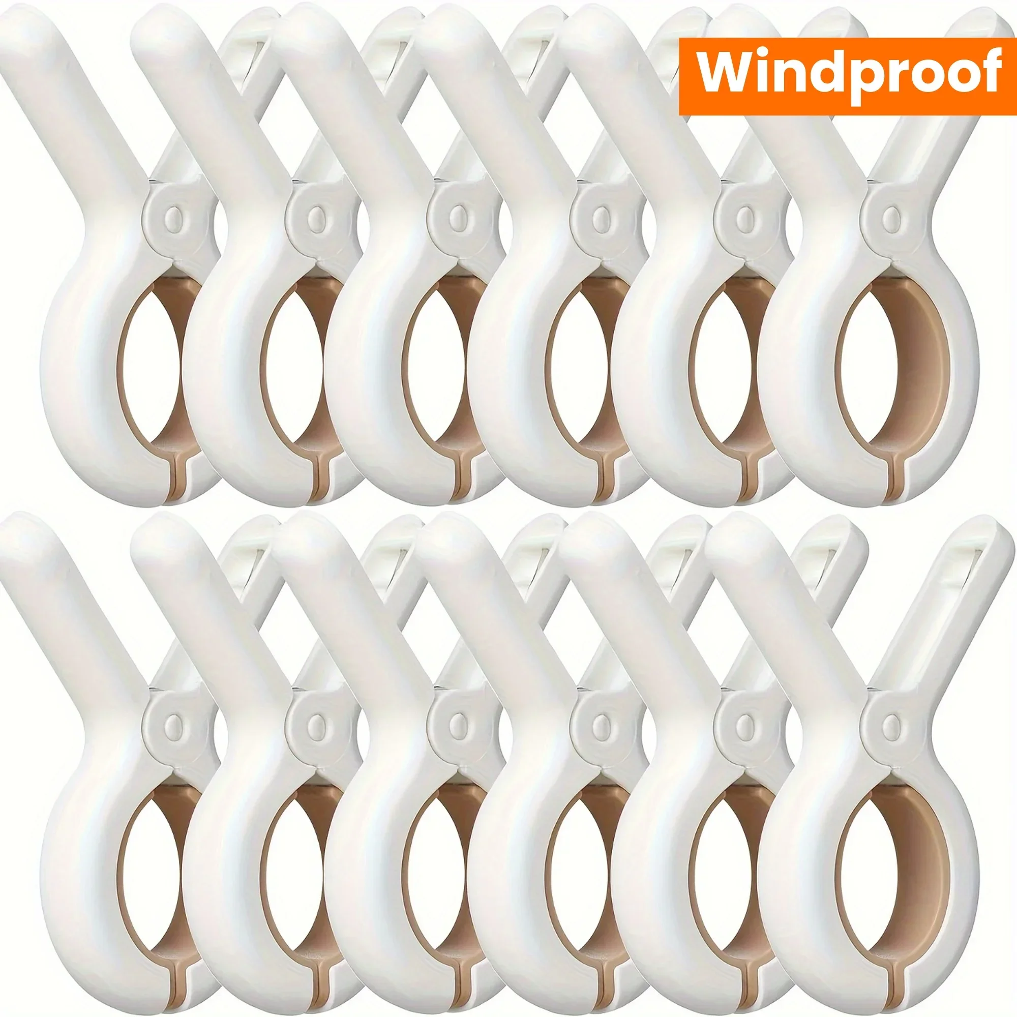 1/6/12pcs Beach Towel Clips Heavy-duty Plastic Clothes Clips Blanket Drying Clips Windproof Clothes Clips Household Items