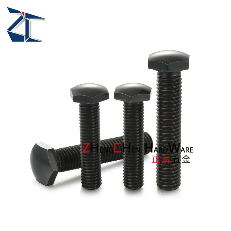 STBB Carbon Steel Coarse Thread R-Head Positioning Bolt Black Oxide Adjusting Screw 8/10/12/16-30