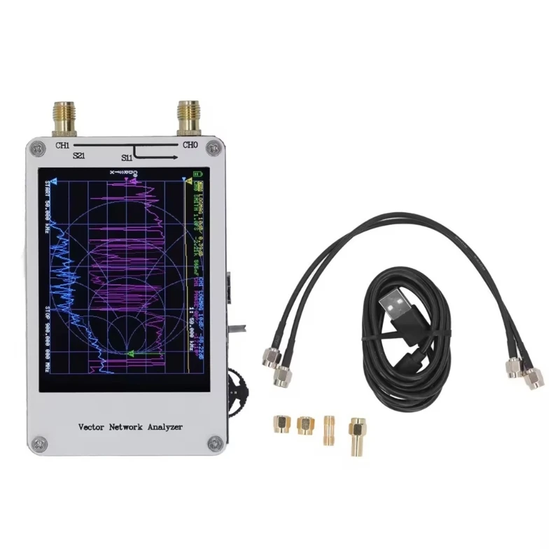 Networking Analyzer 50KHz-900MHz Analyzer Antenna Analyzer Measuring S Parameters Networking Cable Tester 2.8inch