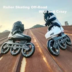 Adult children big three-wheel speed skating shoes racing roller skating big book brush street plus size 125 skates - Image 4