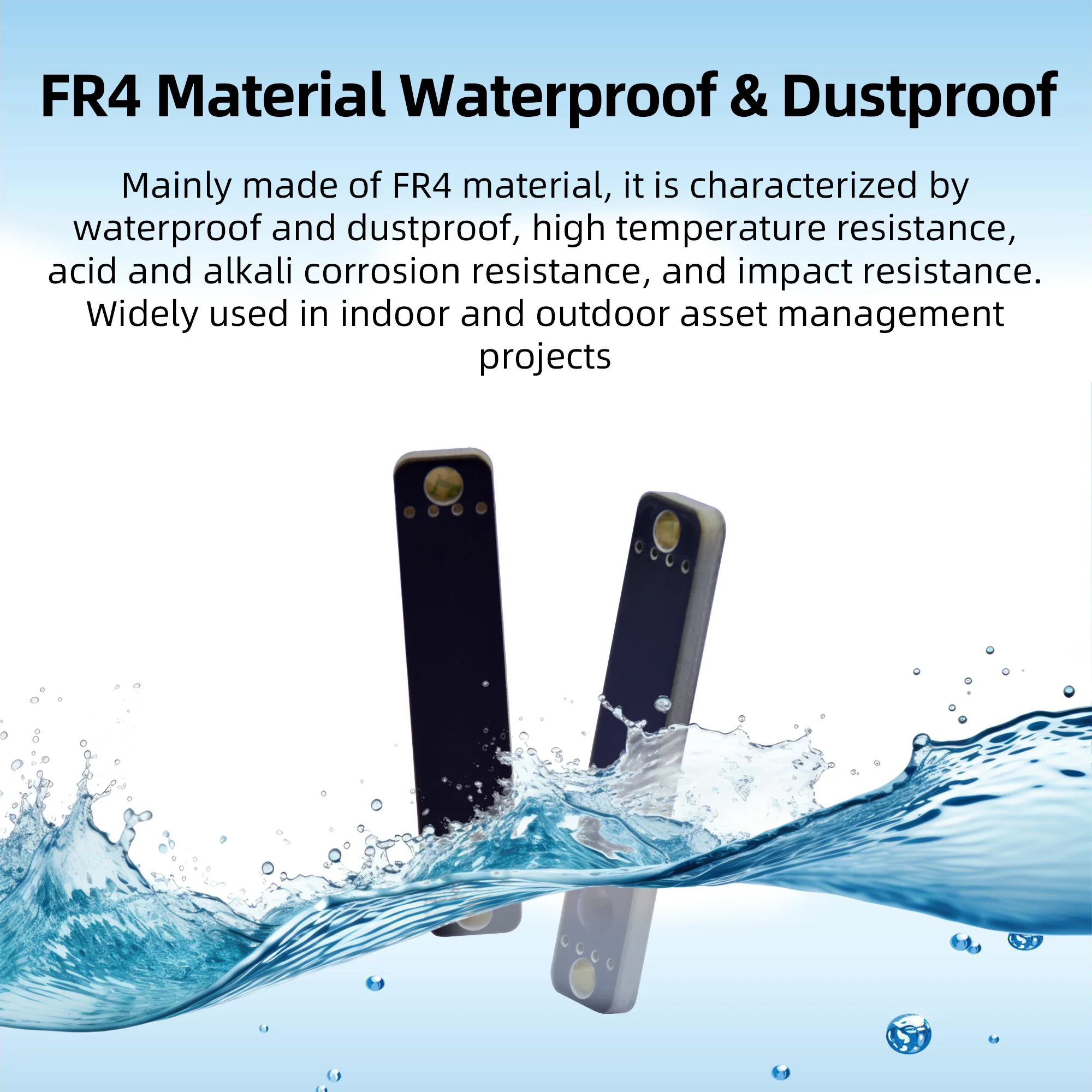 10 stuks klein gereedschap RFID-tags miniformaat FR4 anti-metalen labels EPC Class1 Gen2, ISO18000-6C 902-928MHz / 865-868MHz NXP Ucode 8