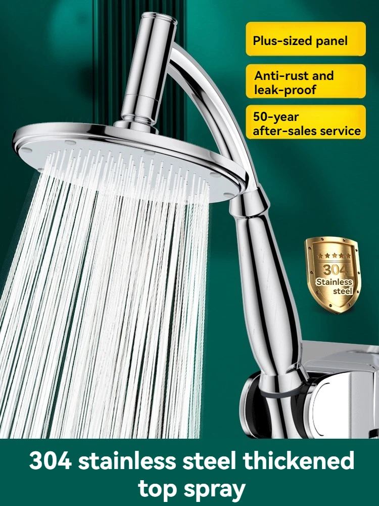 High Pressure Large Stainless Steel Square Rain ShowerHead WithShower Arm Waterfall Full Body Coverage Easy to Clean and Install