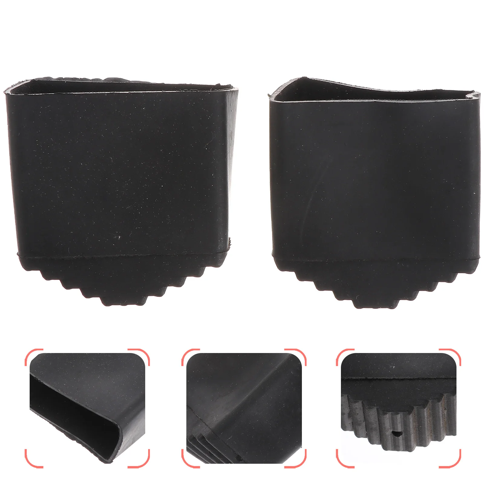 2 Pcs Folding Ladder Feet Flooring Cover Protector Leg Rubber Pad Felt Pads Anti-skid Covers Foot Anti-slip Office Non-skid