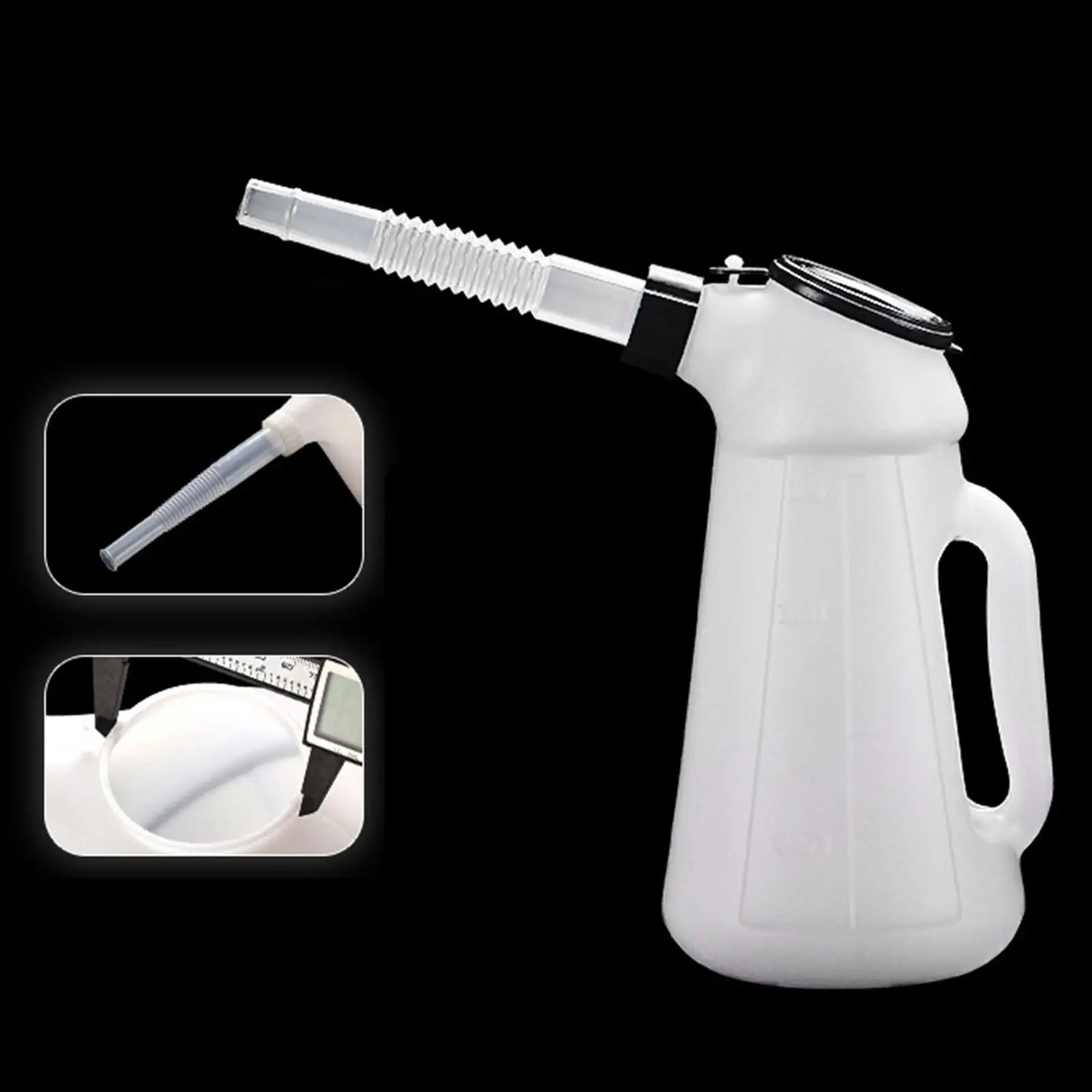 1.2L/2L/3L/4L/5L น้ํามันคอนเทนเนอร์วัดน้ํามันพร้อม Spout สําหรับหล่อลื่นรถเครื่องบ้านยานพาหนะอัตโนมัติเหยือกน้ํามัน