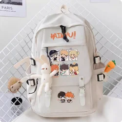 ¡Anime Haikyuu! Mochila escolar Tobio Kageyama Shoyo Hinata, bolso de hombro de alta capacidad, Cosplay, regalo para estudiantes y adolescentes, B745