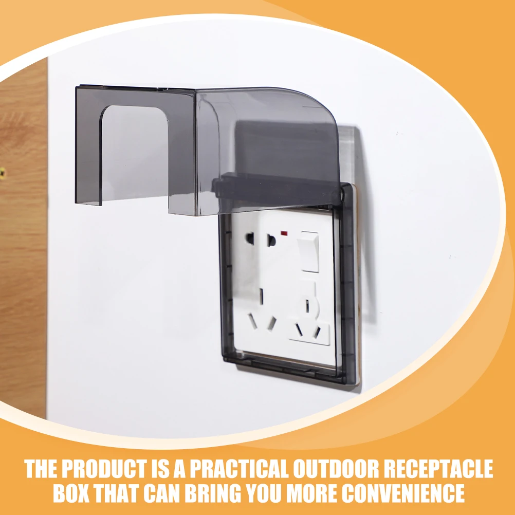 

3 шт., крышка для уличной розетки, устойчивая к атмосферным воздействиям крышка розетки, уличная электрическая коробка, прозрачная защита для вилки, прочный