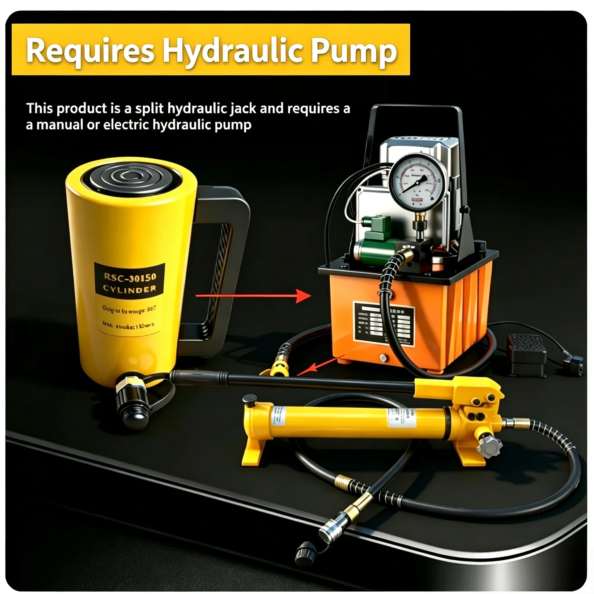 10‑50T Portable Split Hydraulic Jack Single Acting Separated Cylinder Ultra‑thin Short Long Micro Oil Cylinder for Maintenance