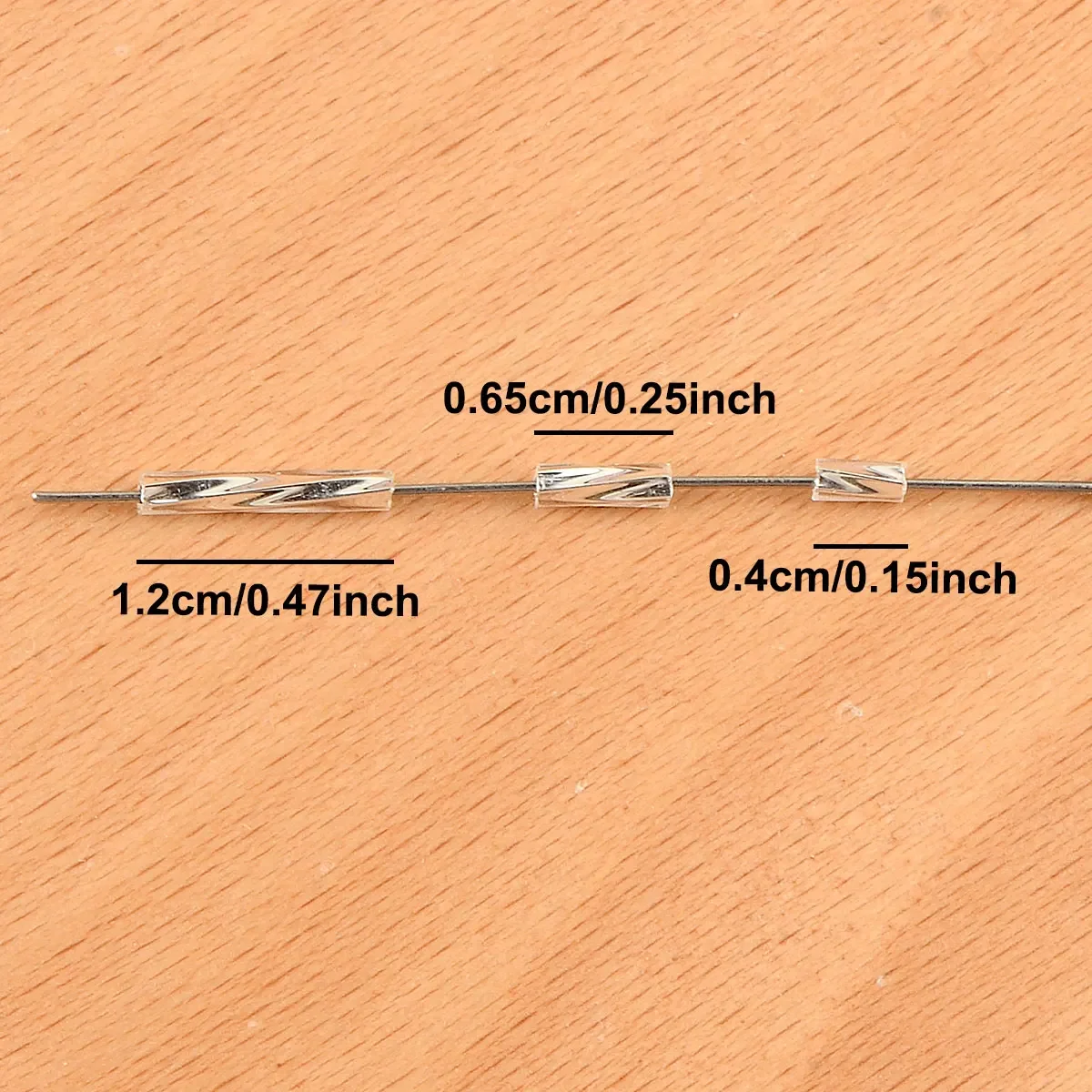 20g 0.4cm/0.65cm/1.2cm Uniform Long Tube Twist Tube Glass Beads for Jewelry Making Beads Accessories Necklace Bracelet